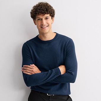 Men's Apt. 9® Long Sleeve Merino Crew Neck Sweater