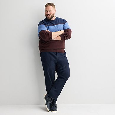 Big & Tall Sonoma Goods For Life® Striped Crewneck Sweater