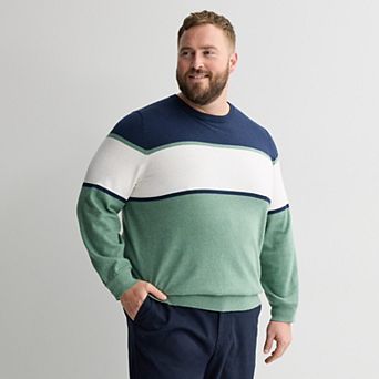 Big & Tall Sonoma Goods For Life® Striped Crewneck Sweater