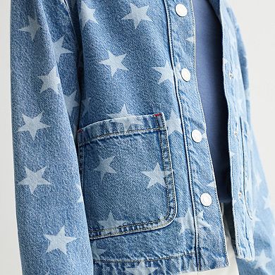 Girls 7-20 SO® Star Denim Jacket in Regular & Plus Size
