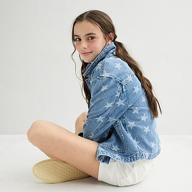 Girls 7-20 SO® Star Denim Jacket in Regular & Plus Size