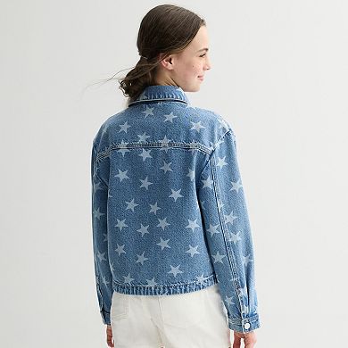 Girls 7-20 SO® Star Denim Jacket in Regular & Plus Size