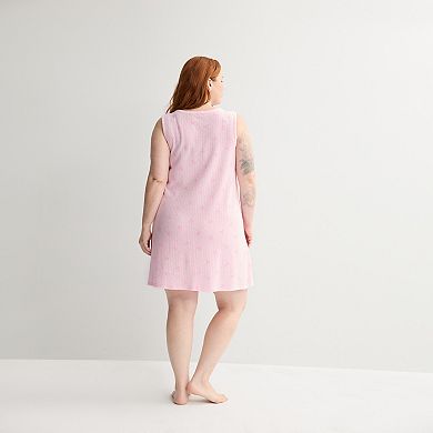 Plus Size Croft & Barrow® Textured Knit Sleepshirt