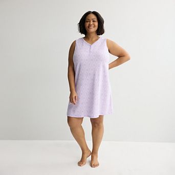 Plus Size Croft & Barrow® Textured Knit Sleepshirt