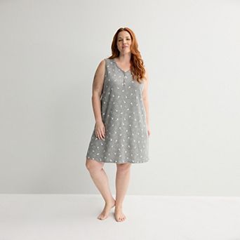 Plus Size Croft & Barrow® Textured Knit Sleepshirt