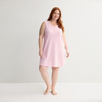 Plus Size Croft & Barrow® Textured Knit Sleepshirt