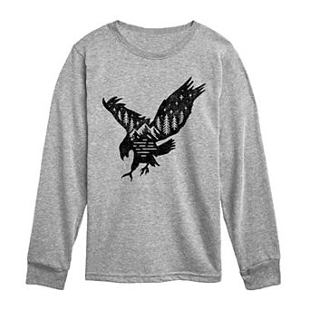 Boys 8-20 Nature Eagle Long Sleeve Graphic Tee