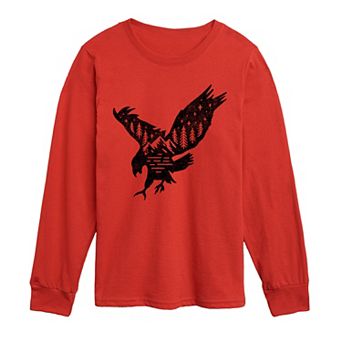 Boys 8-20 Nature Eagle Long Sleeve Graphic Tee