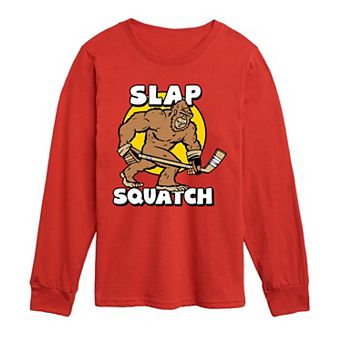 Boys 8-20 Slap Squatch Hockey Long Sleeve Graphic Tee