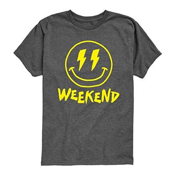 Boys 8-20 Weekend Smile Face Graphic Tee