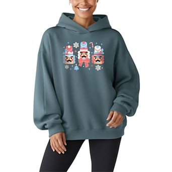 Women's Winter Nutcrackers Oversized Fleece Hoodie Sweatshirt