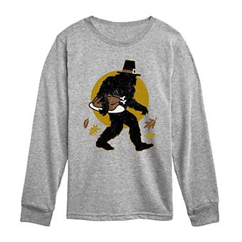 Boys 8-20 Sasquatch Turkey Long Sleeve Graphic Tee