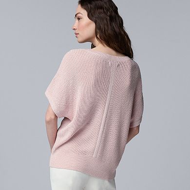 Women's Simply Vera Vera Wang Boatneck Short Sleeve Sweater Top