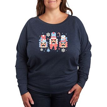 Plus Size Nutcrackers French Terry Long Sleeve Tee