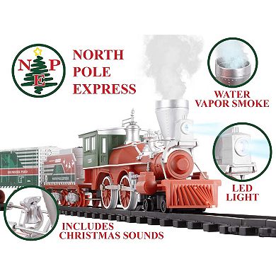 Lionel North Pole Express Battery O Gauge Train Set with Remote & Smoke Effects