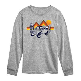 Boys 8-20 Vintage Car Mountain Long Sleeve Graphic Tee