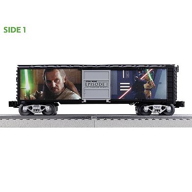 Disney's Star Wars Illuminated Boxcar Darth Maul & Qui-Gon Jin Model Train