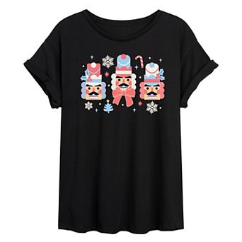 Juniors' Nutcracker Oversized Tee