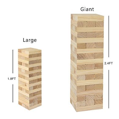 Easy Playhouse Giant Wooden Toppling Tower Indoor & Outdoor Game