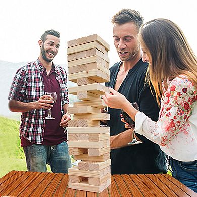 Easy Playhouse Giant Wooden Toppling Tower Indoor & Outdoor Game
