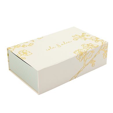 Isla & Alex Fine Silver Plated Cubic Zirconia Initial Pendant Necklace & Earrings Set