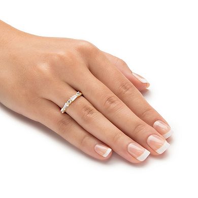 PalmBeach Jewelry .98 Cttw. Baguette Cubic Zirconia Wedding Ring