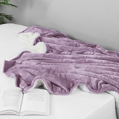 Madelinen® Reversible Velvet Plush Throw Blanket