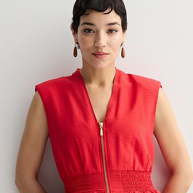 Women's Nine West Zipper Front Top