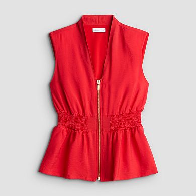 Women's Nine West Zipper Front Top