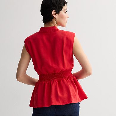 Women's Nine West Zipper Front Top