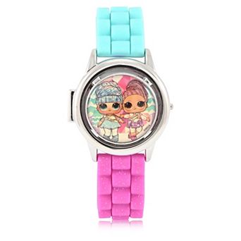 L.O.L. Surprise! Girls' Spinner Top LCD Watch with Adjustable Silicone Strap - LOL4559KL