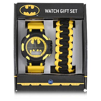 Batman Boys' LCD Watch & Survival Bracelet Set with Compass - BAT40099KL