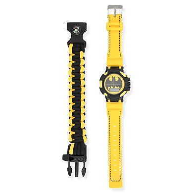 Batman Boys' LCD Watch & Survival Bracelet Set with Compass - BAT40099KL