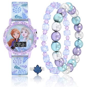 Disney's Frozen Girls' Silicone Strap Digital Watch & Bracelet Set - FZN45068KL