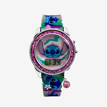 Disney's Stitch Kids' Silicone Strap LCD Watch - LAS4095KL