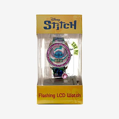 Disney's Stitch Kids' Silicone Strap LCD Watch - LAS4095KL