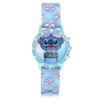 Disney's Lilo & Stitch Kids' Flashing LCD Silicone Strap Watch - LAS4157KL
