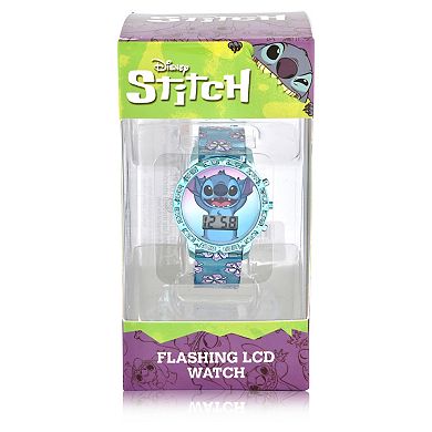 Disney's Lilo & Stitch Girls' Flashing LCD Silicone Strap Watch - LAS4157KL