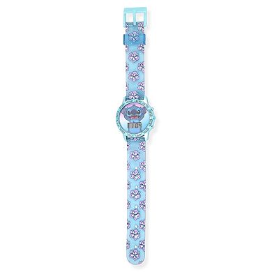 Disney's Lilo & Stitch Girls' Flashing LCD Silicone Strap Watch - LAS4157KL