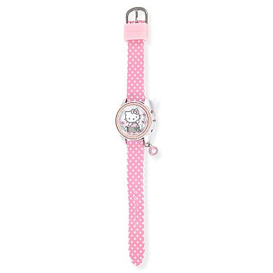 Hello Kitty Girls' Flashing LCD Watch & Hanging Charm - HK4240KL