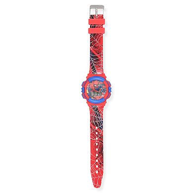 Marvel Kids' Spider-Man Flashing LCD Watch & Flashlight Set - SPD40061KL