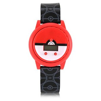 Pokémon Kids' Poke Ball LCD Spinning Dial Watch & Flashing Lights - POK4110KL