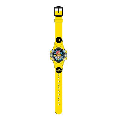 Pokemon Pikachu Kids' LCD Watch with Side Flashing Dial - POK4120KL
