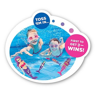 BANZAI Magical Mermaids Dive Game 6-pc. Pool Toy Set