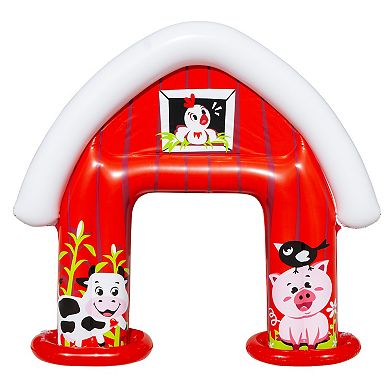 Banzai Farmyard Fun Sprinkler Park Water-Filled Wobble Pad