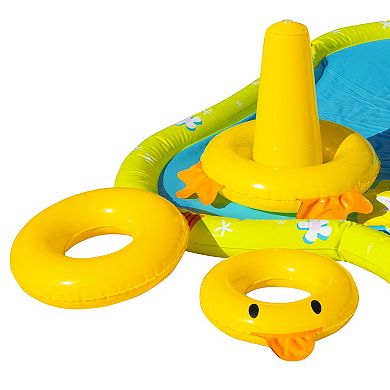 Banzai Farmyard Fun Sprinkler Park Water-Filled Wobble Pad