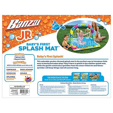 Banzai Baby's First Splash Mat 40-Inch Water Play Mat