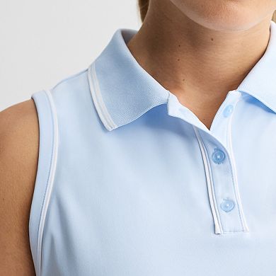 Women's Tek Gear® Piped Sport Gear Sleeveless Polo Shirt