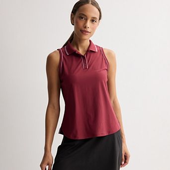 Women's Tek Gear® Piped Sport Gear Sleeveless Polo Shirt