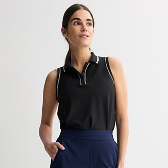 Women's Tek Gear® Piped Sport Gear Sleeveless Polo Shirt